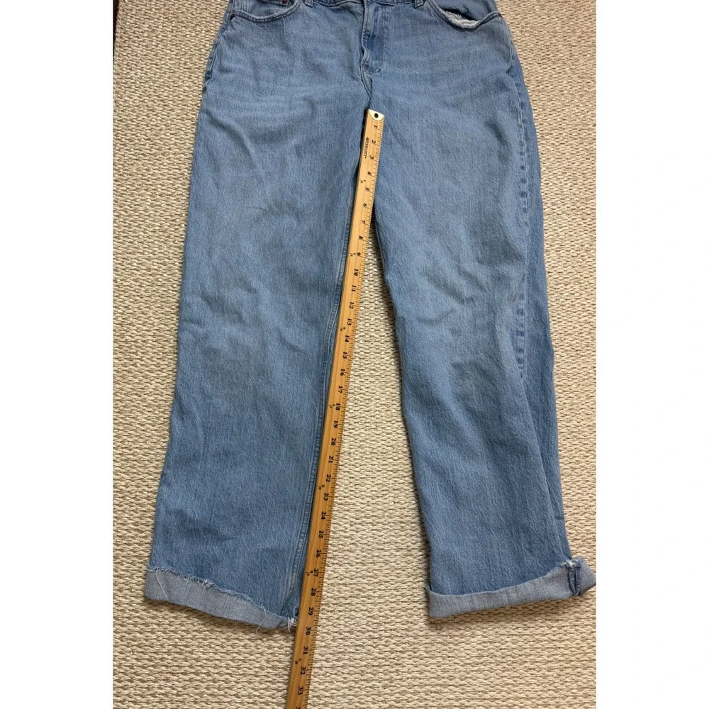 Abercrombie & Fitch Curve Love The Baggy Low Rise Jeans Light Wash‎ Blue 31/12